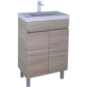 Evie Slim PVC Freestanding Vanity 600 - Aqualux Bathrooms- Poseidon