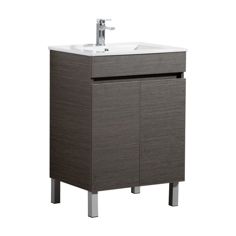 Evie Single Bowl Freestanding Vanity 600 - Aqualux Bathrooms- Poseidon
