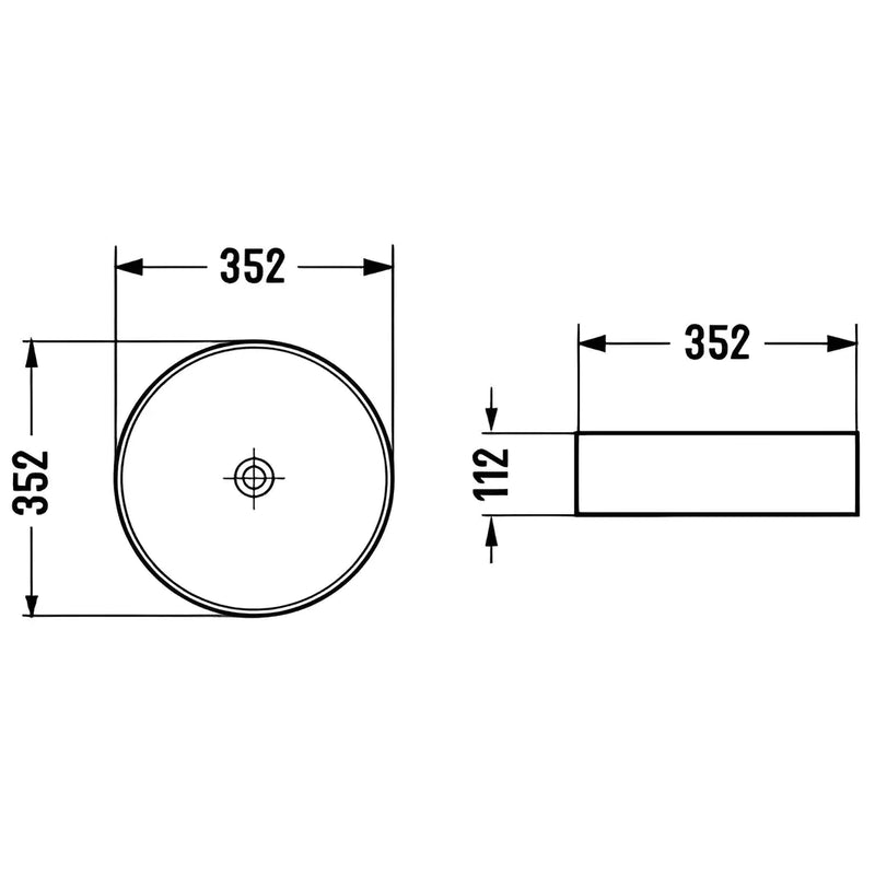 Fine Ceramic Basin 352mm