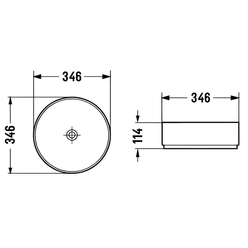 Fine Ceramic Basin 355mm