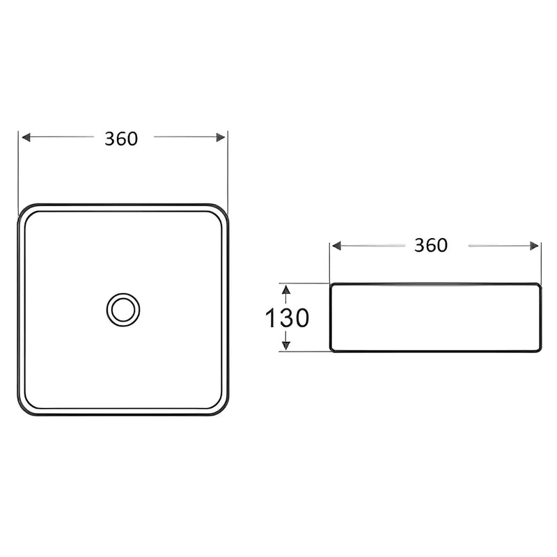Fine Ceramic Basin Carrara 360mm