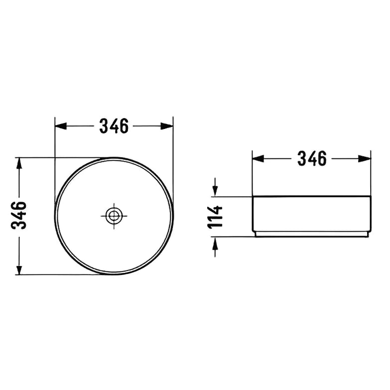 Fine Ceramic Basin Matte Black And Green 346mm