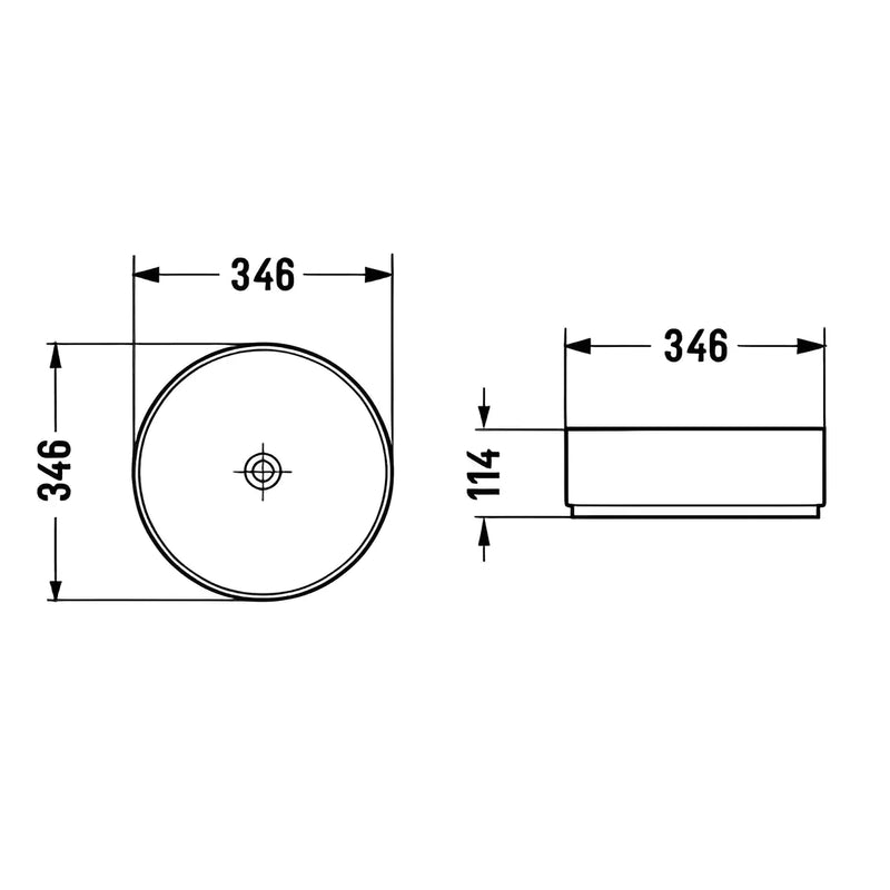 Fine Ceramic Basin Ultra Slim 346mm