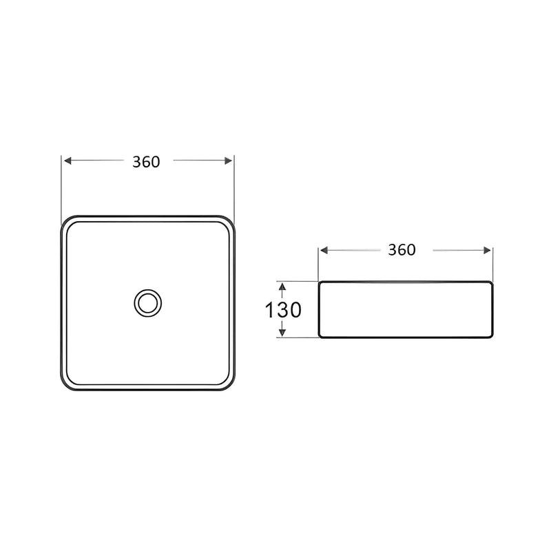 Fine Ceramic Basin Ultra Slim 360mm