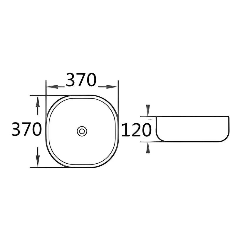 Fine Ceramic Basin Ultra Slim 375mm