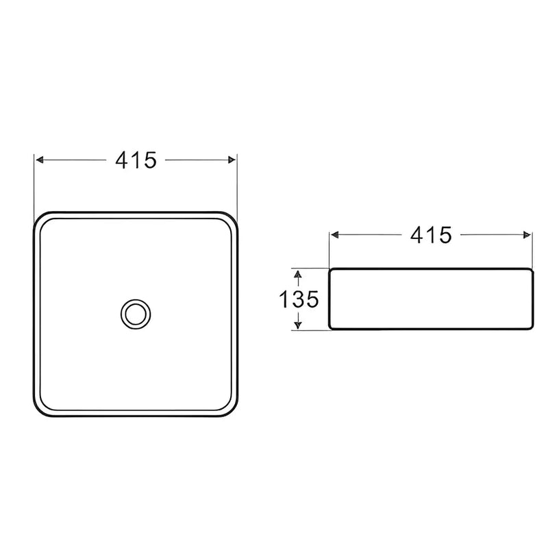 Fine Ceramic Basin Ultra Slim 415mm