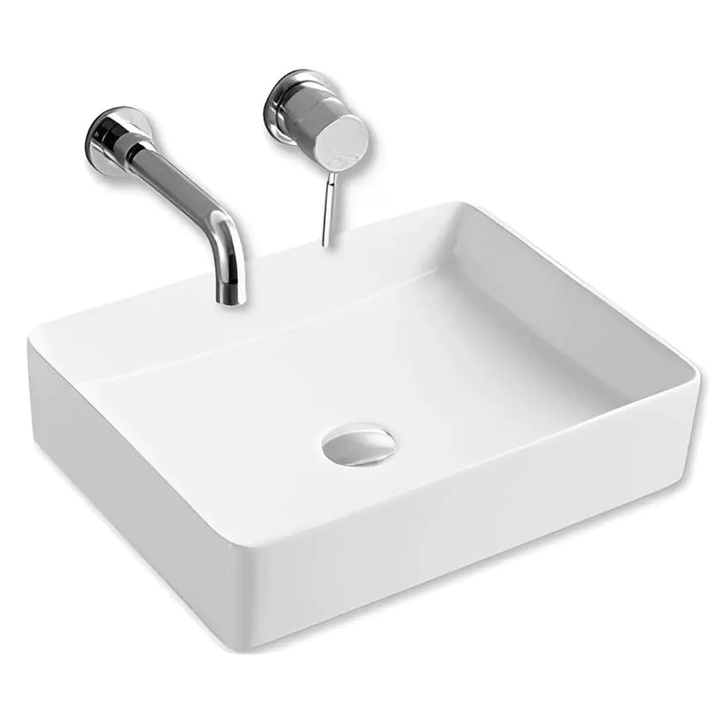 Fine Ceramic Basin Ultra Slim Gloss White 500mm