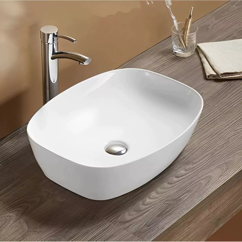 Fine Ceramic Basin Ultra Slim Gloss White 505mm