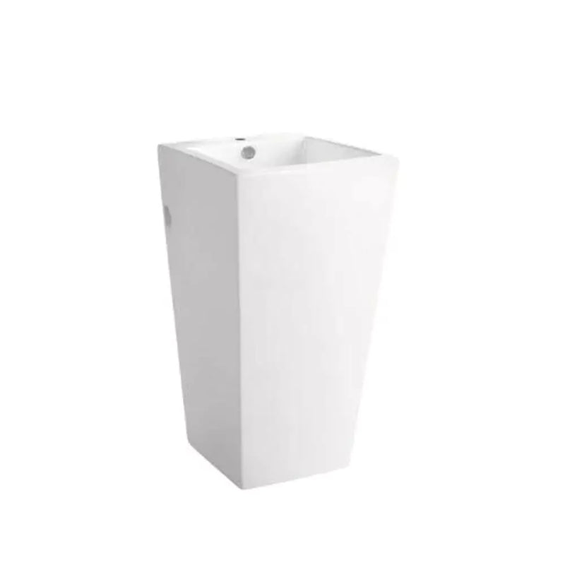 Freestanding Ceramic Basin With Overlfow Gloss White 510mm