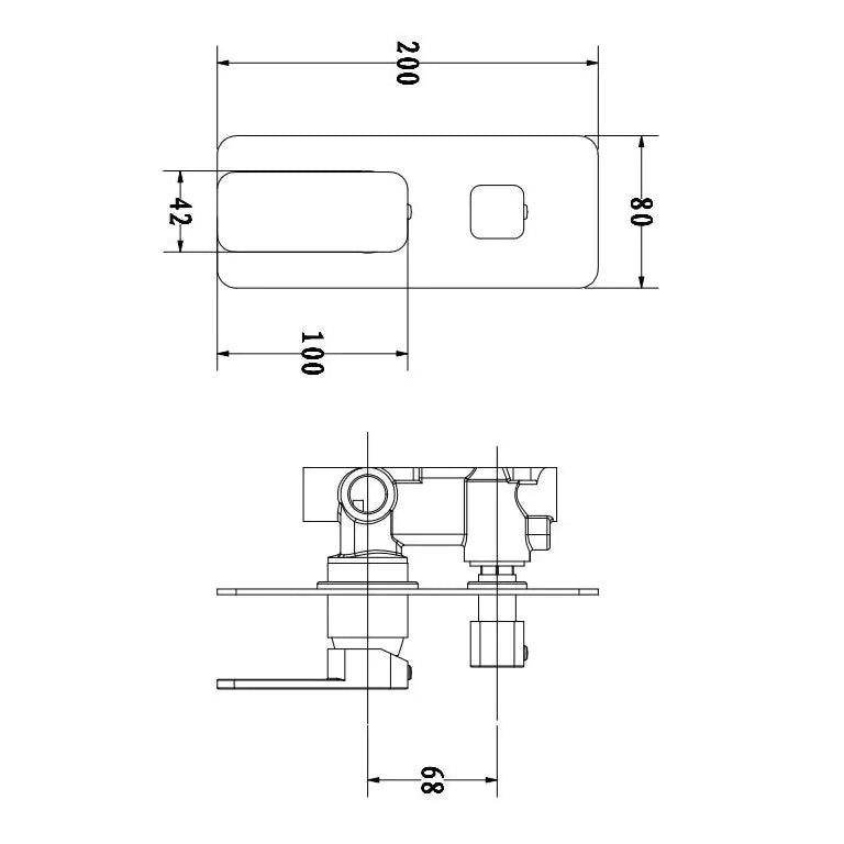 Ivano Series Solid Brass Bath/Shower Wall Mixer With Diverter Wall Mounted
