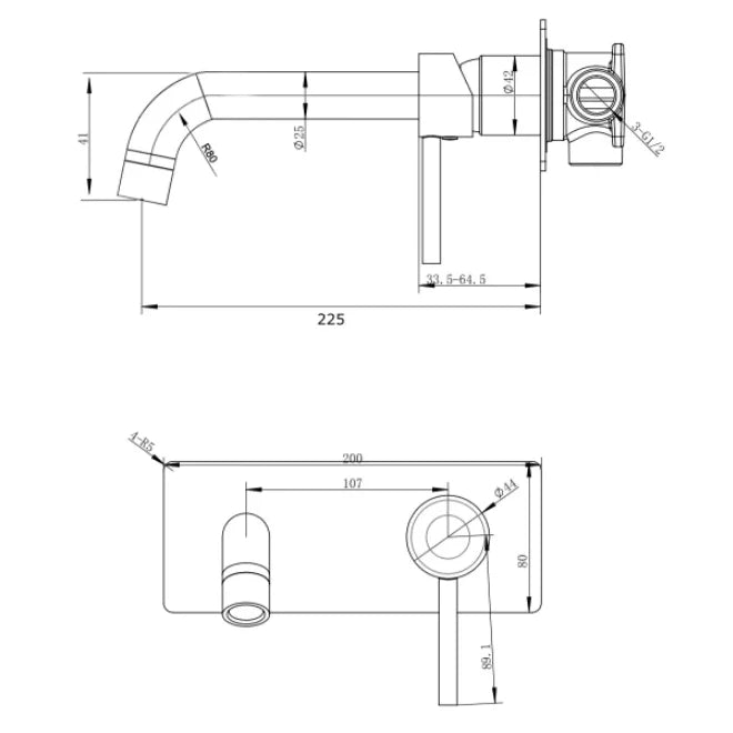 Norico Pentro Wall Mixer With Round Spout
