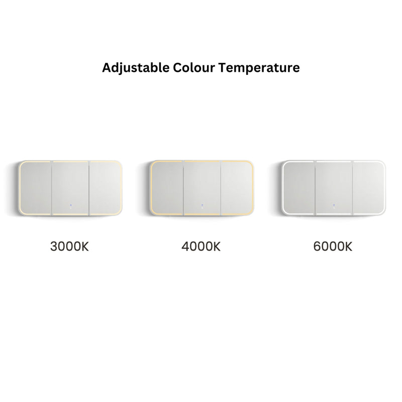 Otti Newport Matte White Led Shaving Cabinet 1500X750mm