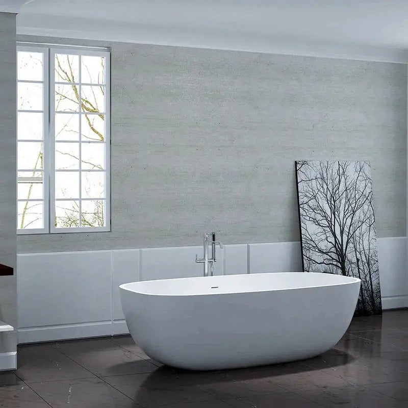 Pietra Bianca - Pietra Bianca Bora Freestanding Bath - 1650 & 1800 - Aqualux Bathrooms