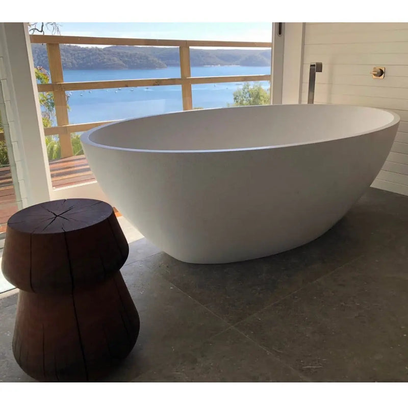 Pietra Bianca - Pietra Bianca Coco Freestanding Bath - 1760 - Aqualux Bathrooms
