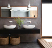 Pietra Bianca - Pietra Bianca Onda Above Counter Basin - Aqualux Bathrooms