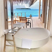 Pietra Bianca - Pietra Bianca Onda Freestanding Bath - 1800 - Aqualux Bathrooms