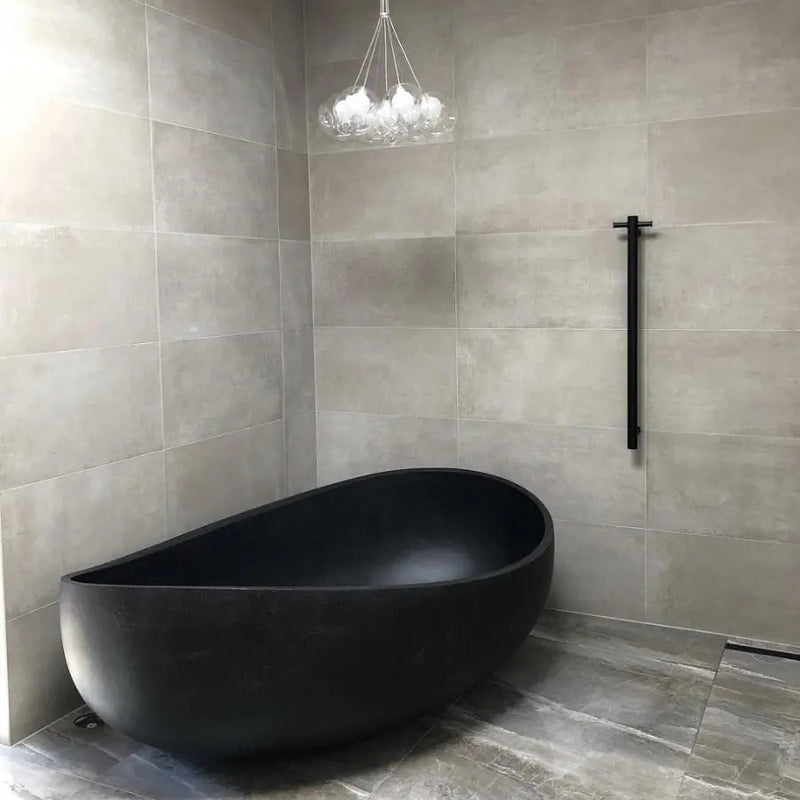 Pietra Bianca - Pietra Bianca Onda Freestanding Bath - 1800 - Aqualux Bathrooms