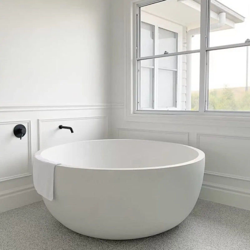 Pietra Bianca - Pietra Bianca Romeo Freestanding Bath - 1350 & 1500 - Aqualux Bathrooms