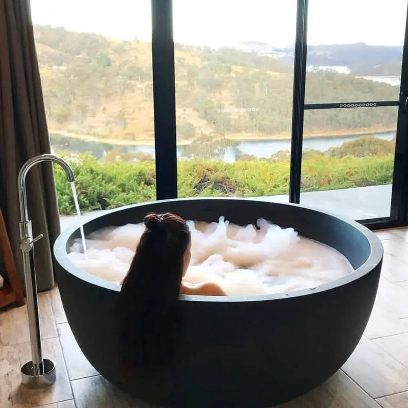 Pietra Bianca - Pietra Bianca Romeo Freestanding Bath - 1350 & 1500 - Aqualux Bathrooms