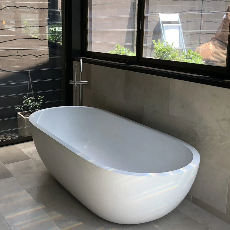 Pietra Bianca - Pietra Bianca Ryese Freestanding Bath - 1600 to 1800 - Aqualux Bathrooms