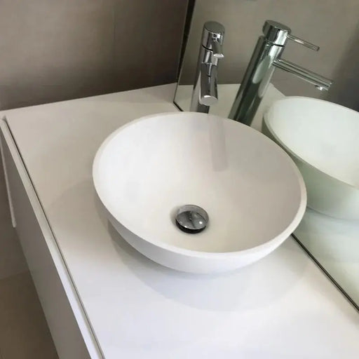 Pietra Bianca - Pietra Bianca Sarah Above Counter Basin - Aqualux Bathrooms