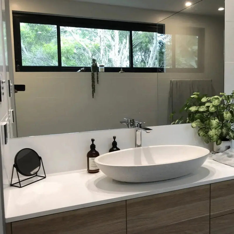 Pietra Bianca - Pietra Bianca Valentina Above Counter Basin - Aqualux Bathrooms