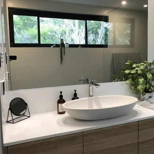 Pietra Bianca - Pietra Bianca Valentina Above Counter Basin - Aqualux Bathrooms