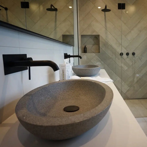 Pietra Bianca - Pietra Bianca Vivian Above Counter Basin - Aqualux Bathrooms