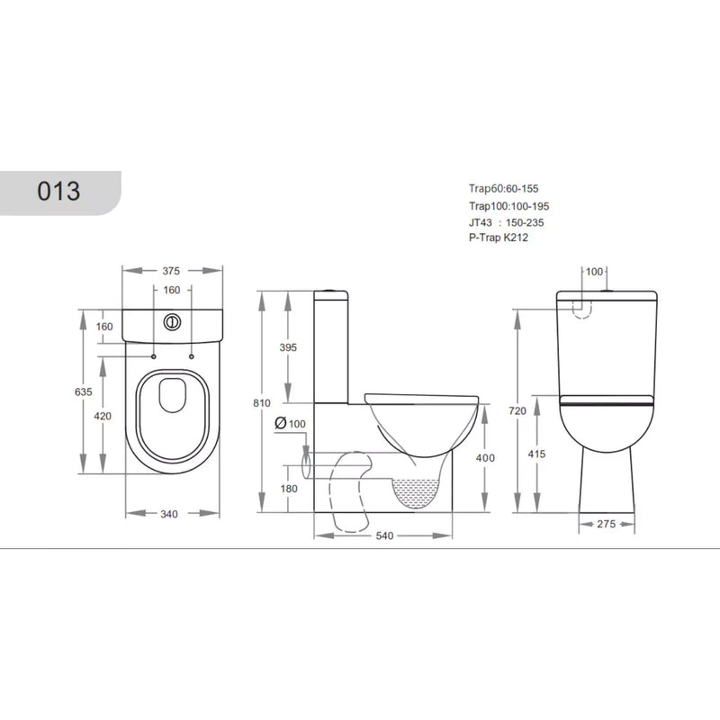 Rio Back To Wall Toilet Suite Gloss White
