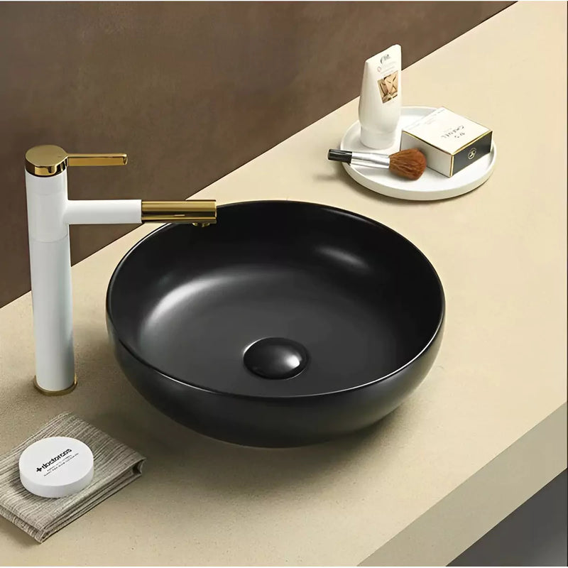 Round Above Counter Ceramic Art Basin 370mm
