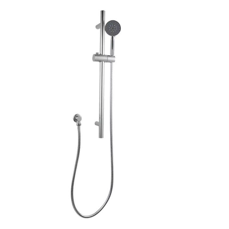 Round Chrome Hand Held Shower Set With Rail