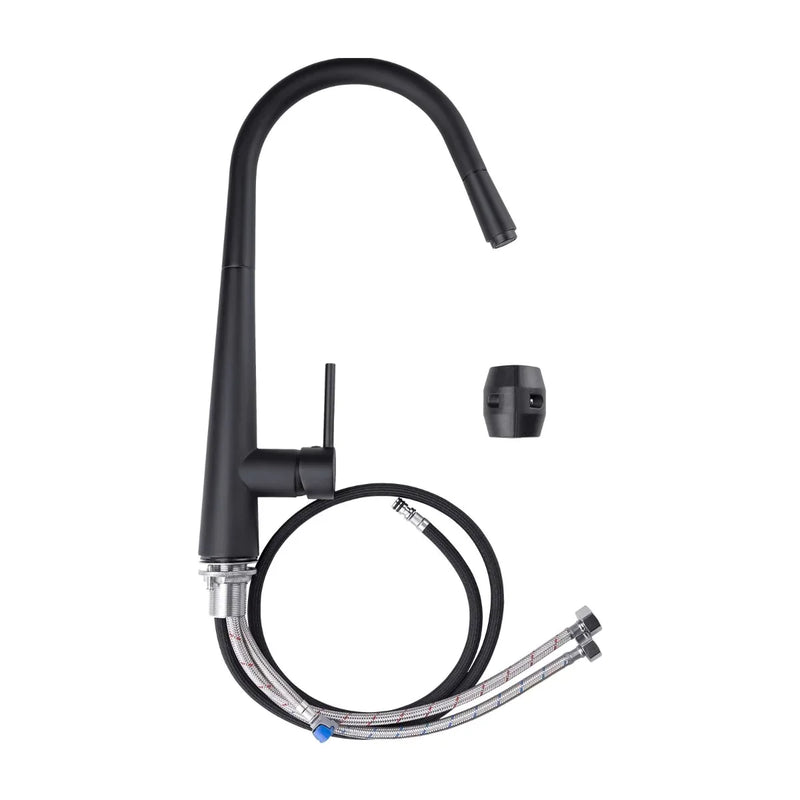 Round Pull Out Kitchen Sink Mixer Tap