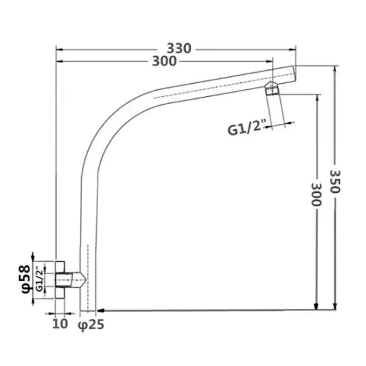 Round Wall Mounted Shower Arm
