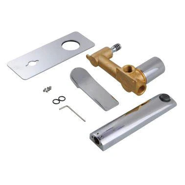 Rushy Square Chrome Wall Mixer With Spout