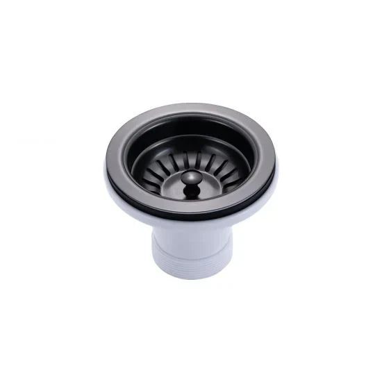 Gun Metal Grey 510*450*230mm Kitchen Sink Round Corner Stainless Steel Single Bowl (with Bottom Tray)