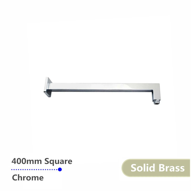 Square Brass Wall Mounted Shower Arm 400mm