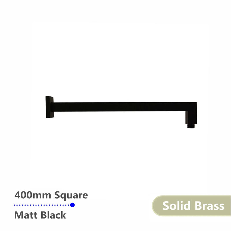 Square Brass Wall Mounted Shower Arm 400mm