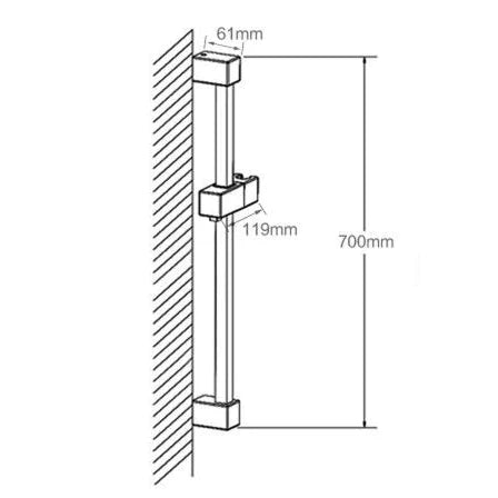 Square Brushed Nickel Handheld Shower Set