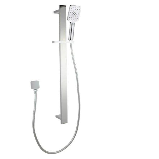 Square Sliding Shower Rail With 3 Mode Handheld Shower Wall Connector Set
