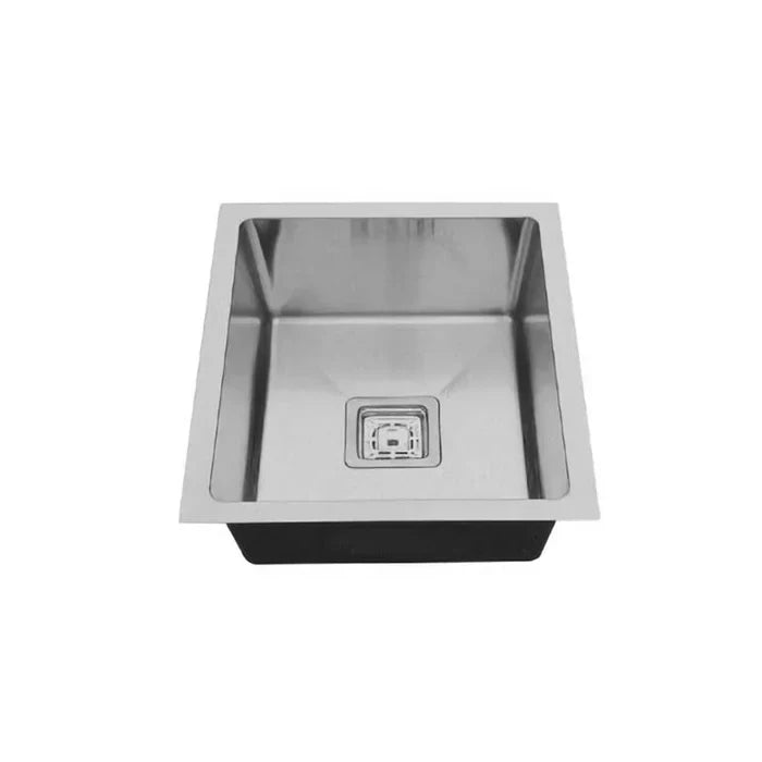 Square Waste Handmade Stainless Steel Kitchen Sink 380mm