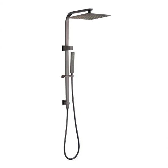 10" Square Gun Metal Grey Shower Station(Top Water Inlet)