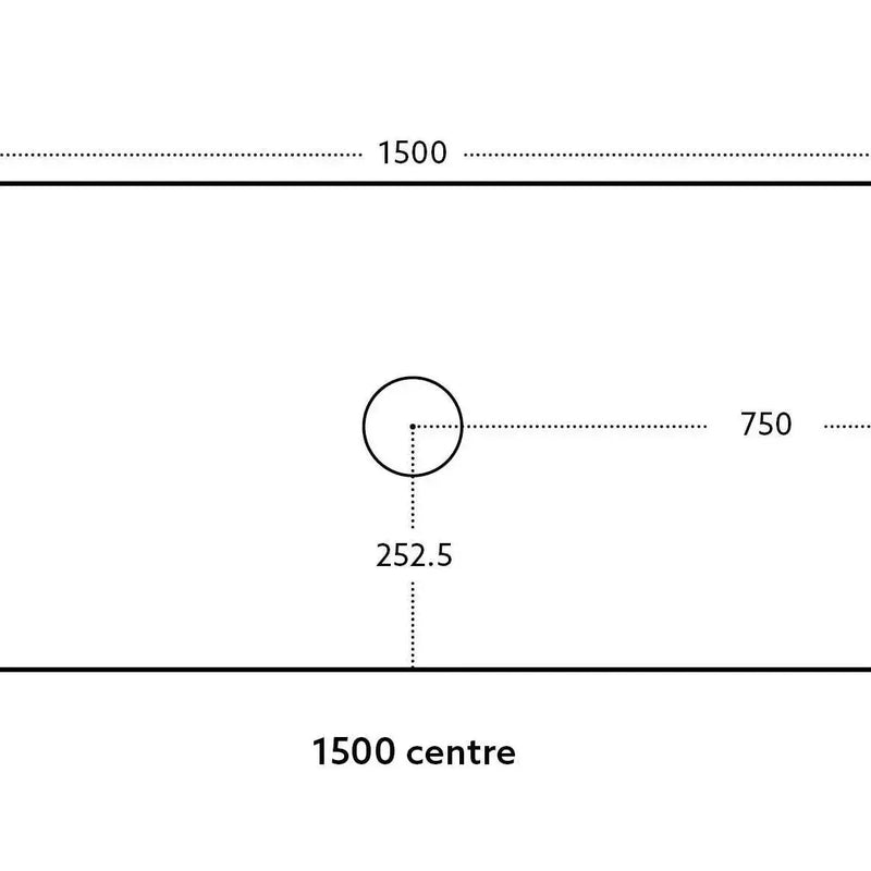 Bellevue Wall Hung Standard Vanity 1500 (Prime Oak/Single Bowl) - Aqualux Bathrooms- Poseidon