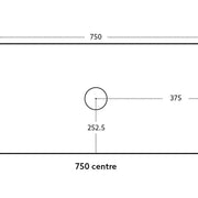 Bellevue Wall Hung Standard Vanity 750 (Prime Oak) - Aqualux Bathrooms- Poseidon