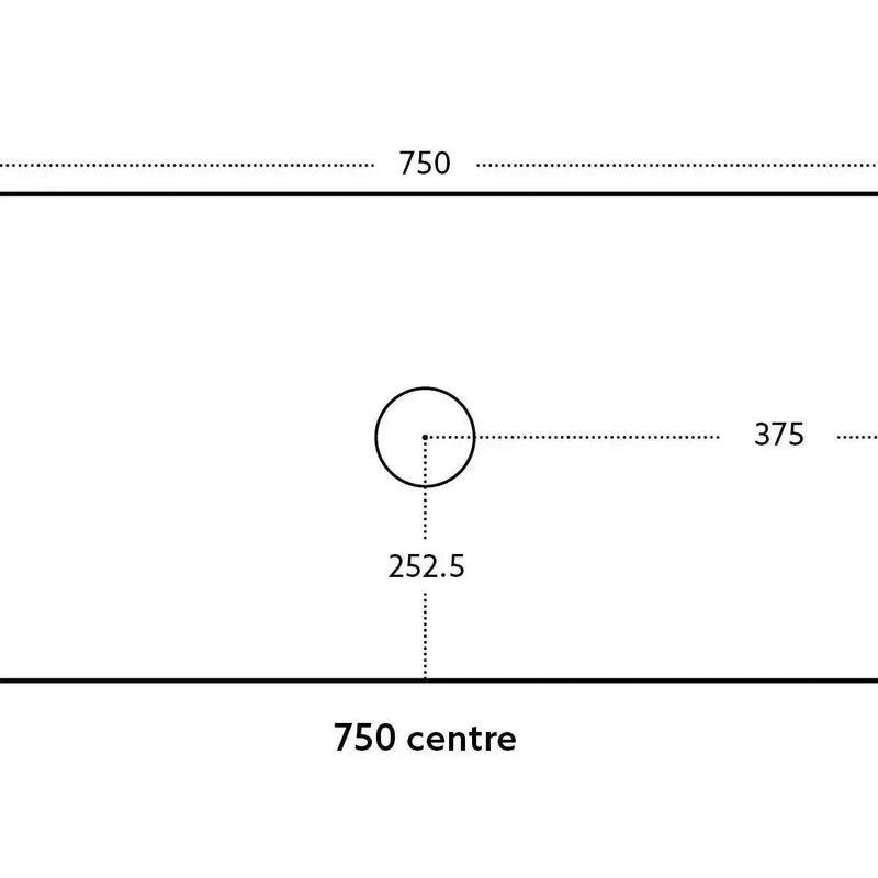 Bellevue Wall Hung Standard Vanity 750 (Prime Oak) - Aqualux Bathrooms- Poseidon
