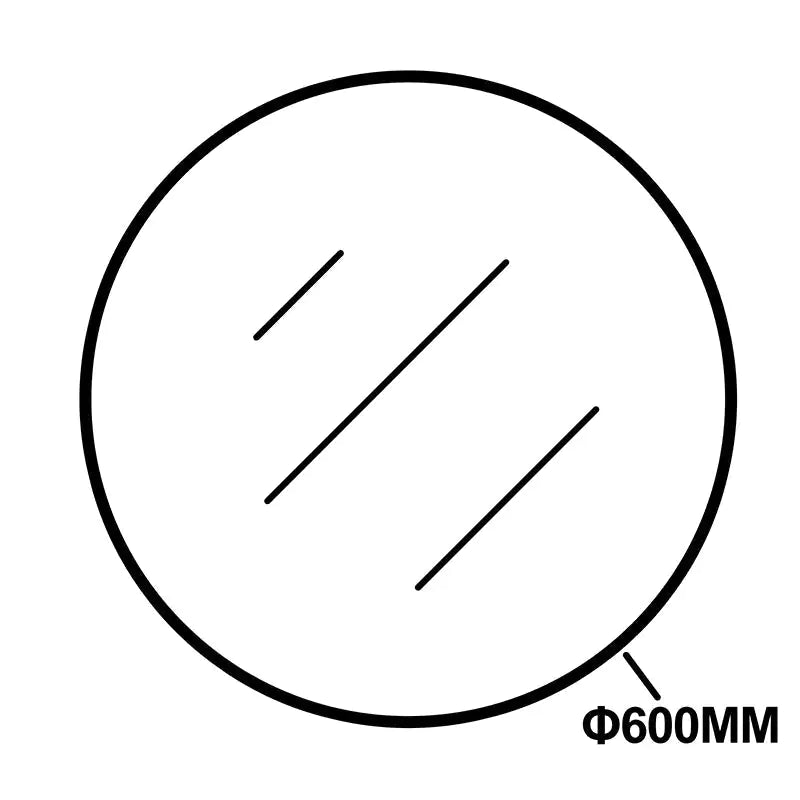 Round Black Aluminium Wall Mirror