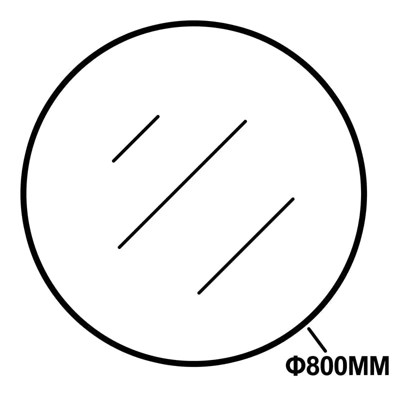 Round Black Aluminium Wall Mirror