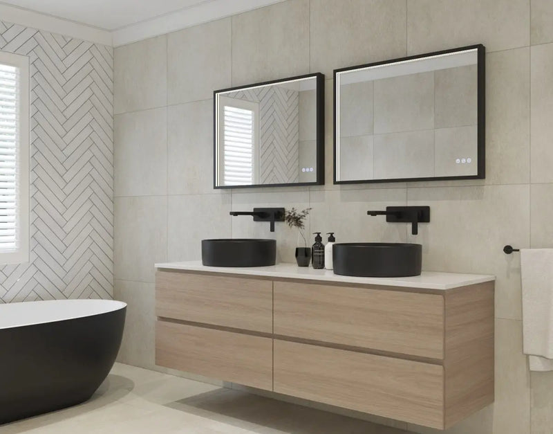 Euro Mirror - Röek Mirror Black - Aqualux Bathrooms