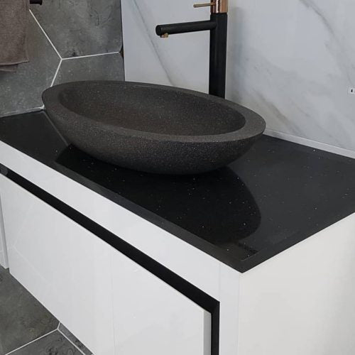 Pietra Bianca Vivan Above Counter Stone Basin