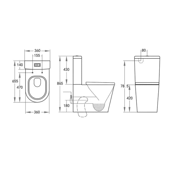 Vivid BTW Toilet Suite